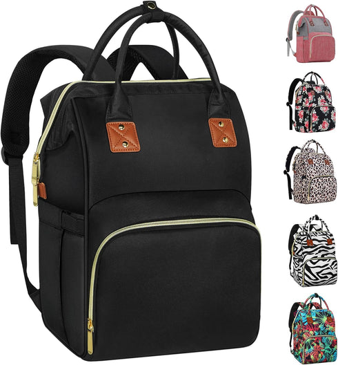 Diaper Bag Backpack Multi-Function Baby Bag with Large Capacity and Insulated Pockets Organizer Bag for Mom/Dad, Black