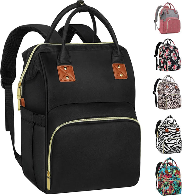 Diaper Bag Backpack Multi-Function Baby Bag with Large Capacity and Insulated Pockets Organizer Bag for Mom/Dad, Black