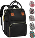 Diaper Bag Backpack Multi-Function Baby Bag with Large Capacity and Insulated Pockets Organizer Bag for Mom/Dad, Black