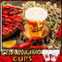 50 Pack 12oz Country Domensi Crawfish Boil Plastic Cups with Straws, Disposable Seafood Party Supplies for Lobster