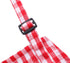 Jennice House Kids Aprons - Children's Pure Cotton Gingham Apron with Pocket, Adjustable Neck Strap (Red, S)