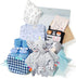 Golray 9pcs Baby Shower Gifts for Boys Newborn Kit, Blanket/Elephant Soothe/Fabric Book/Bodysuit/Bib/Sock/Hat/Greeting