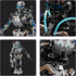 BRICK HAMBURG 692PCS Set3D Mechanical Skeleton Robot Building Block Poseable Model with LED Light, Movable Linkage
