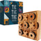 BSIRI Wooden Tic Tac Toe Game, Brain Teaser Puzzles for Adults and Kids, Unique Gifts and Coffee Table Decor