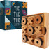 BSIRI Wooden Tic Tac Toe Game, Brain Teaser Puzzles for Adults and Kids, Unique Gifts and Coffee Table Decor