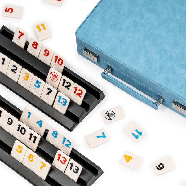 Lingle Rummy Game Set, 2-4 Players with 106 Rummy Tiles and 4 Racks,