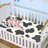 EtherSpher 28" 52" Cow Print Black White Cooling Baby Mattress pad Protector x Washable Crib Padding for Sides