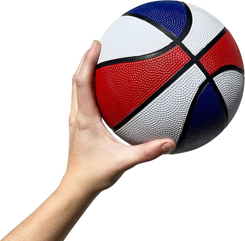 Botabee Mini Basketball Set, Red, White & Blue for Pop A Shot Arcade Games | 3 Pack of 7” Junior Basketballs