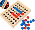 TOWO Wooden 4 in a Row Game, Classic Strategy Game for Adults, Children, Travel Games Family Board Games