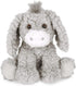 Bearington Donny Plush Donkey Stuffed Animal - 10.5" Soft Gray Donkey Toy