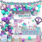 Fiesec Mermaid Birthday Decorations 1 Year Old Girl, Mermaid 1st Party Decorations Backdrop