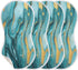 YETTASBIN Blue Gold Marble Muslin Baby Burp Cloth, Super Soft Absorbent Cotton Burp Rag Baby Bibs Feeding Cloth