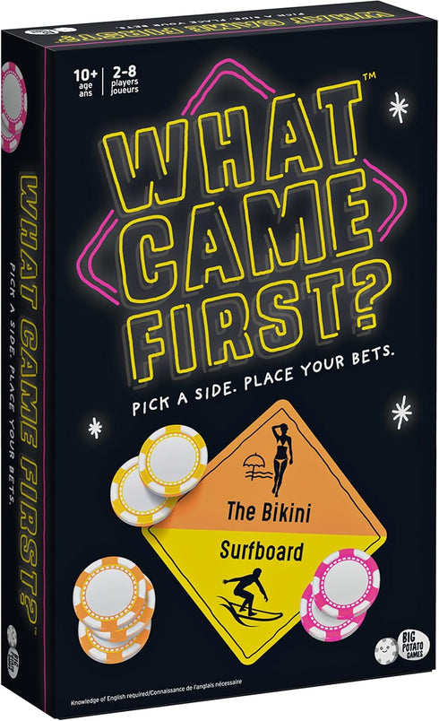 A Party Game About Picking Sides and Betting Big, What Came First for Kids, Teens, and Adults