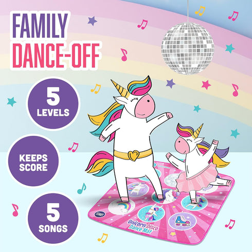 Klevly 6+ 5 5 6 Unicorn Dance Mat for Kids Ages | Plays Levels & Songs | Unicorn Gifts for Year Old Girl | Toys