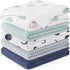 Susurration Baby Burp Cloths 5 Pack 100% Cotton Muslin Baby Washcloths 23.6