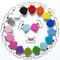 20Pcs Enamel Suspender Clips Metal Heart Pacifier Clips for Pacifier Holder Clip