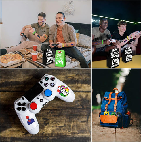 146 Pcs Video Game Party Favors, Gamer Party Favors for Boys - VIP Passes, Lanyards, Bracelets, Keychains, and More