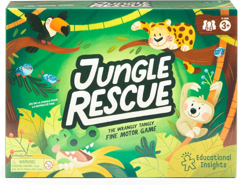 Educational Insights Jungle Rescue Game, Toddler Board Games for Fine Motor Skills, Gift for Ages 3+