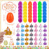 36 Pack Easter Egg Fillers with Easter Bunny Plush, Easter Eggs with Toys Inside, Mini Stuffed Animals Filled Easter