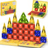 Set 40PCS 10% 3+ Mini Magnetic Tiles Travel - Diamond Texture Magnetic Building Blocks for Kids, Thicker & Portable