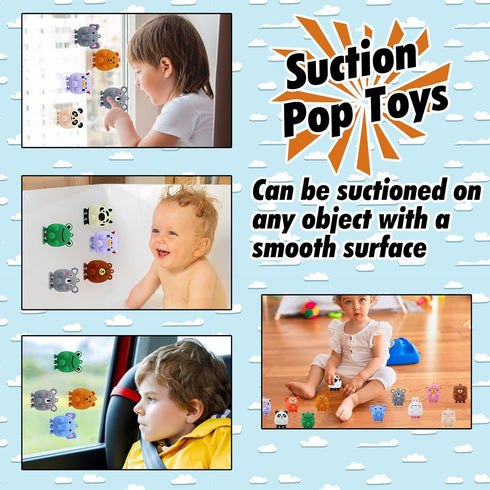 24 Kids,3D ChildFun PCS Party Favors for Animal Pop Toys,Goodie Bags Stuffers for Kids,Pinata Stuffers Carnival
