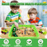 MYDOVA 43 2.2lbs Playset, 3 4 5 6 7 8+ Farm Sensory Bin, Pcs Play Sand Farm Toys Farm Animal Trucks Toys with Play