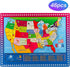Wondertoys 46 Pieces Wooden USA Map Puzzle - Educational Geography Puzzles for Kids, US Map Puzzle for Boy Girl