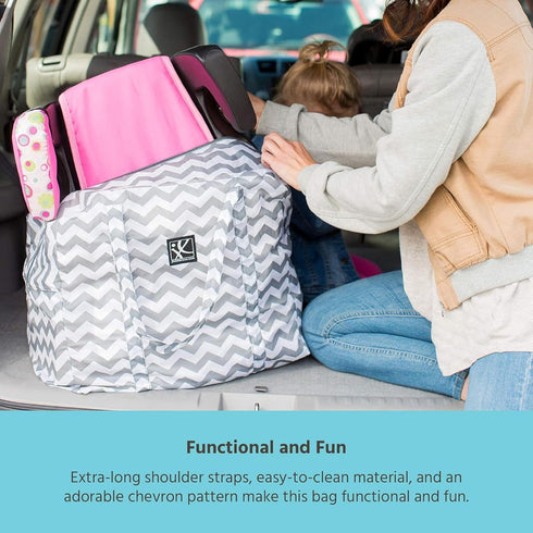 J.L. Childress Go-Go Travel Bag for Kids Backless Booster Seat - Compact Carrier for Airplane & Air Travel, For Toddler