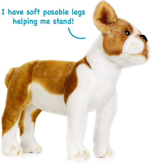VIAHART Bobby The Boston Terrier Boxer Plush, 14.5 Inch Large Dog Stuffed Animal by TigerHart Toys