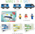 Battery Operated Action Locomotive Toy Train Set for Wooden Tracks, Compatible with Thomas & Brio for Toddlers 3-5+