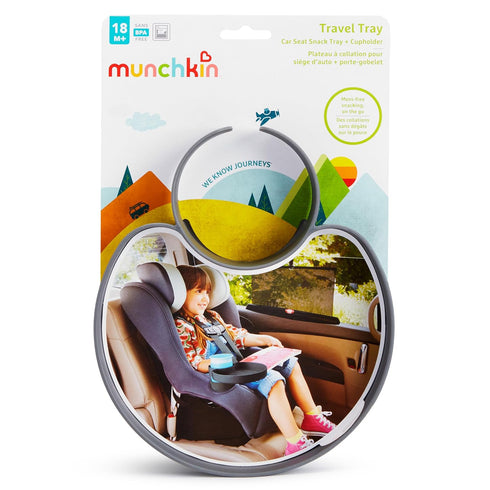 Grey Toddler Carseat Tray - Mess-Free Snacking Solution for Road Trips