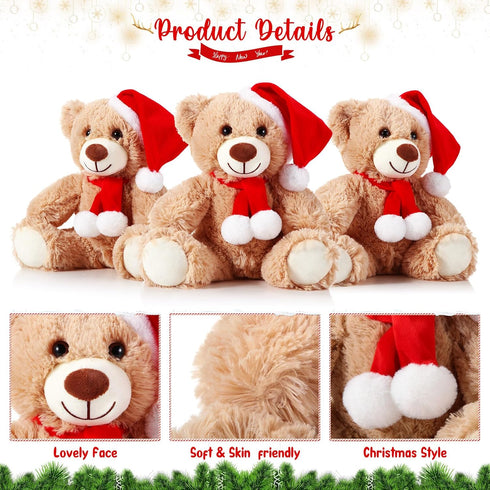 Aoriher 6 Pieces Bear Bulk Stuffed Animal - Baby Shower Plush Toys, Soft Cute Bear for Easter Graduation Gifts