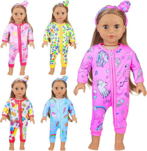 ZITA ELEMENT 5 Sets 14-18 Inch Baby Doll Clothes Outfits, Casual Wear for 17 Inch Baby Doll, 10 Pcs Doll Clothes