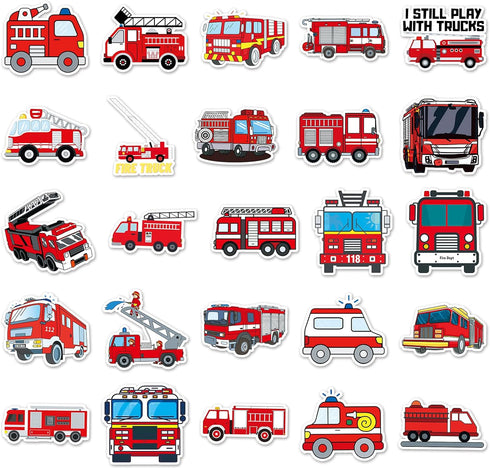 50PCS Cartoon Cars Stickers for Kids, Birthday Gift Party Favors, Supplies for Water Bottle, Laptop, Room Graffiti