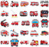 50PCS Cartoon Cars Stickers for Kids, Birthday Gift Party Favors, Supplies for Water Bottle, Laptop, Room Graffiti
