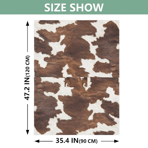 Dalzium Brown and White Cow Print Car Seat Cover Baby, Carseat Canopy Cover for Girl Boy, Breathable Baby Carrier Cover