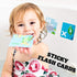 SplashEZ Bath Toys Flash Cards for Toddlers - 26 Alphabet Letters & Animal Words, Waterproof Baby Bath Books for