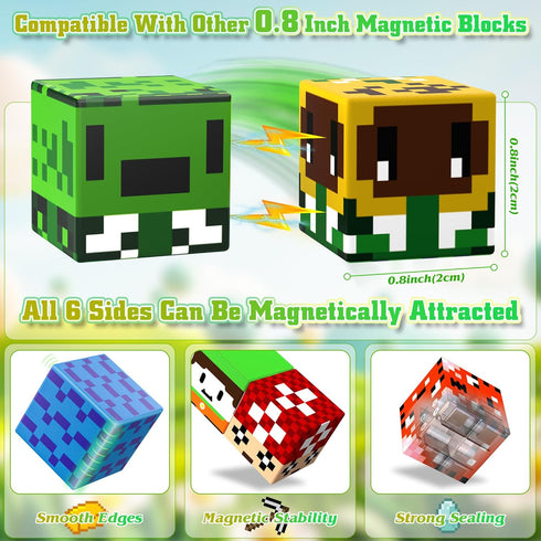 150PCS Set 3+ Magnetic Blocks-Magnetic Building Blocks Magnet Toys Stacking Forest World with Magnet Construction Toys