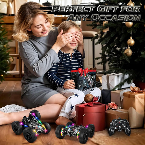 2.4 5-7 360 Terucle Rc Cars Toys for Boys Remote Control Car GHz Black Toys for Ages Kids Toys New Upgraded Strip