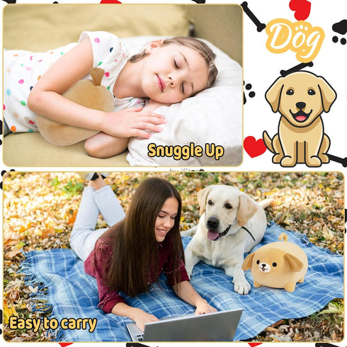 Dog Plush Pillow, 8 inch Puppy Stuffed Animal Toy, Cute Soft Hugging Pillow Gift for Kids