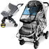 Stroller Rain Cover and Baby Stroller Mosquito Net, Universal Waterproof Windproof Protection Set