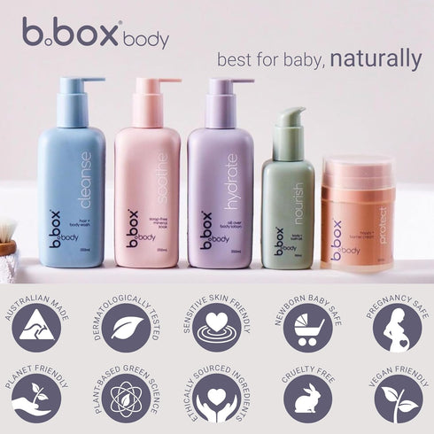 b.box body* Hydrate Baby Lotion, Calming Calendula & Roman Chamomile, Gentle Plant-Based Formula, 11.8 Fl Oz