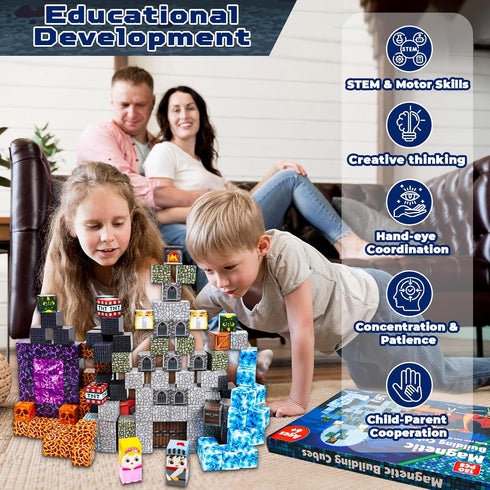 150 Set 3+ Goody King PCS Magnetic Building Blocks,Dark Castle Magnetic Blocks,Magnetic Toys for Kids, Sensory Toy
