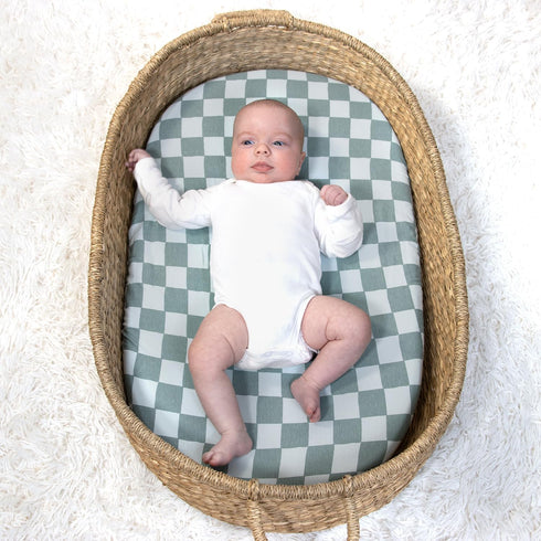 4-Pack 100% The Peanutshell Baby Organic Bassinet Sheets for Boy or Girl - Ultra Soft & Rectangle Unisex Baby Sheet