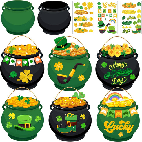 LioNergy St. Patrick's Day Crafts for Kids, 24 Packs DIY Pot of Gold