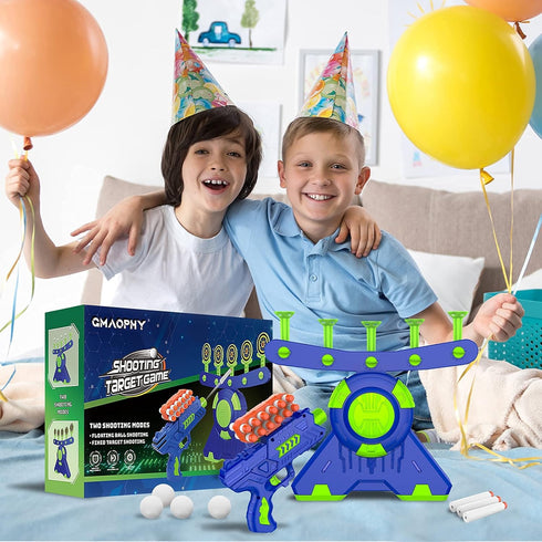 GMAOPHY Shooting Games Toy - Glow in The Dark Floating Ball Targets with Foam Dart Blaster, 10 Balls 5 Targets