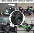 4 Pcs 1/10 Wheels and Tires with Lock Nuts, 12mm Hex Hard Dish Wheel for Racing Off Road Buggy Truck