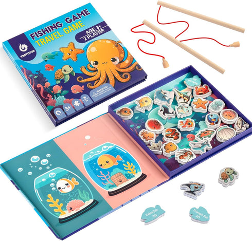 Magnetic Fishing Game for Kids 3-8 - Perfect Travel Toy for Toddlers, Fun Road Trip & Airplane Activity Essentials