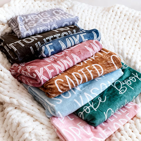 tuchenn Ships Next Day - Personalized Baby Blanket with Name, Custom Swaddle Blanket for Boys Girls, Ultra-Soft Fleece