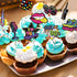 Clabby 32 Pieces 80s 90s Cupcake Topper Theme Decorations, Hip Hop Cake Supplies for Adults, Roller Skate